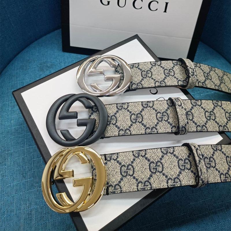 2025 3 Colors Double G Leather Belt