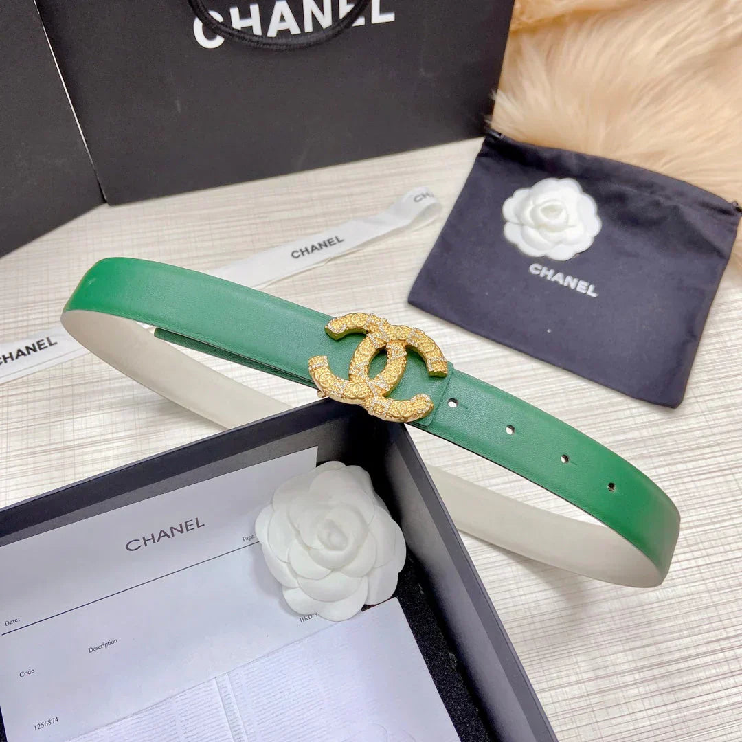 2025 Double-sided imported top layer calfskin plain weave belt Classic brick inlaid