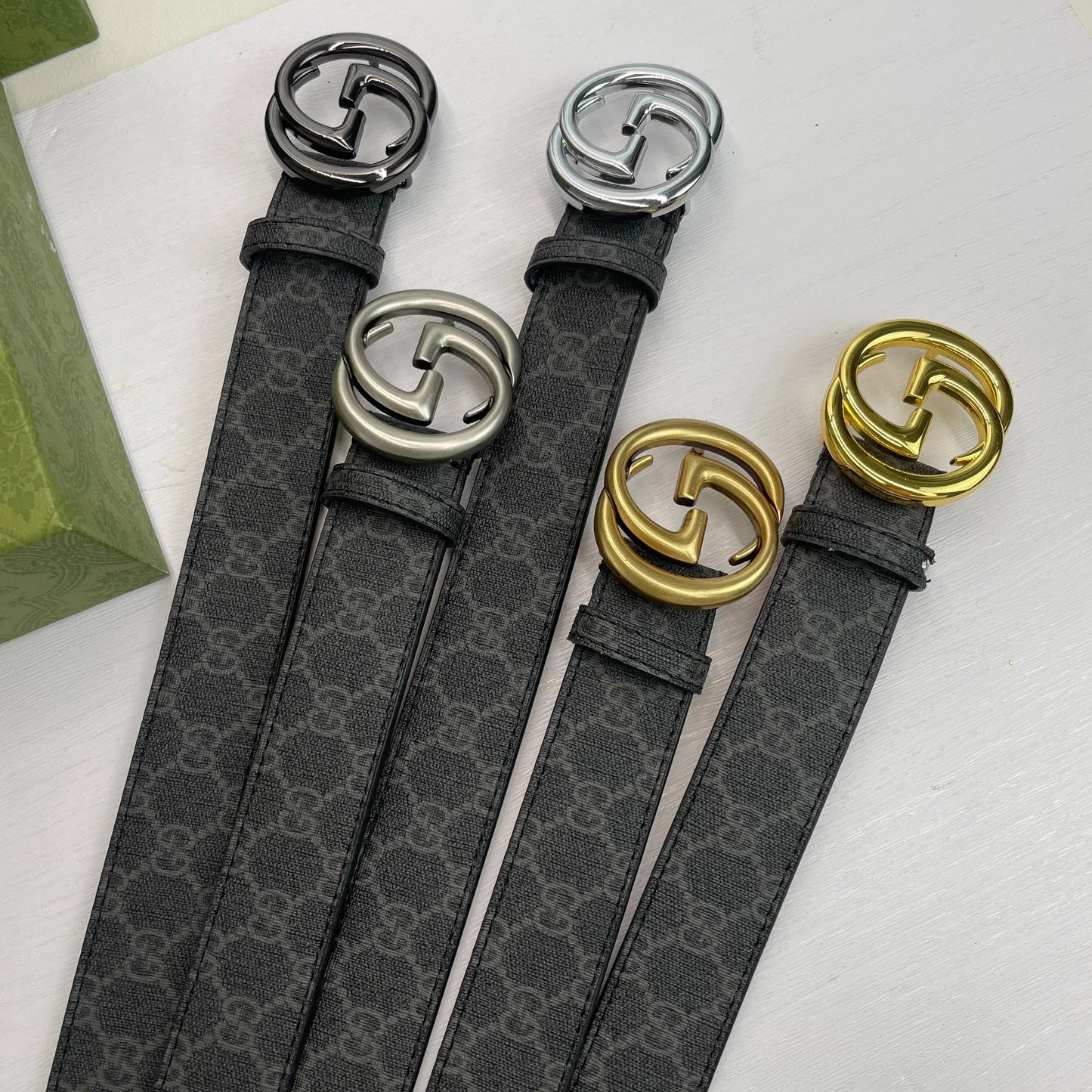 2025 4 Colors Classic double G pattern printed belt