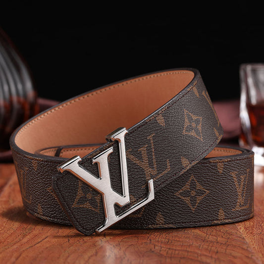 2025 3 Colors printed letter leather belt