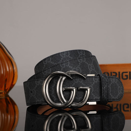 2025 3 Colors printed letter leather belt