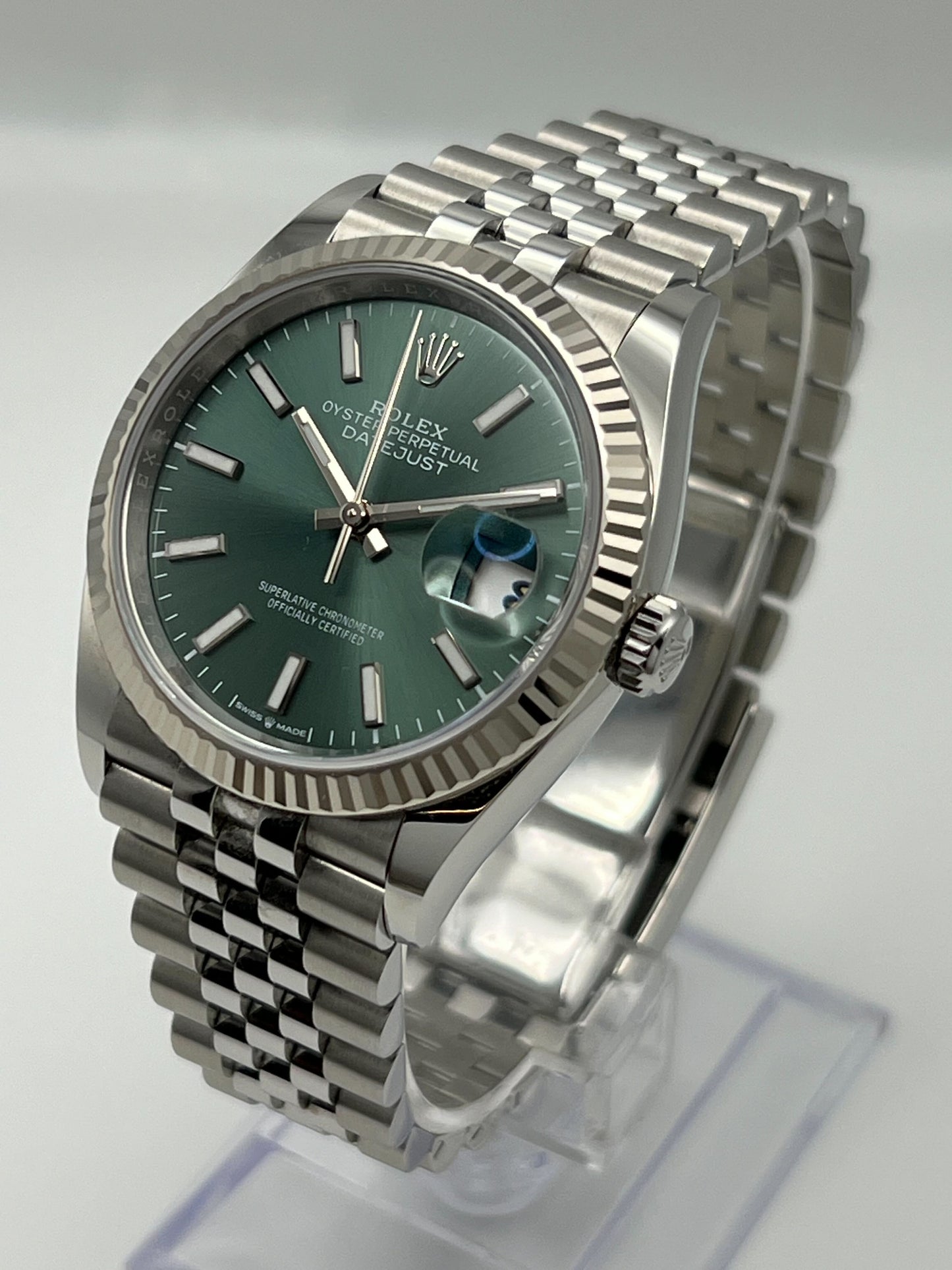 2025 Watch Datejust 126234 White Gold Stainless Steel Mint Green Dial Oyster (2024)