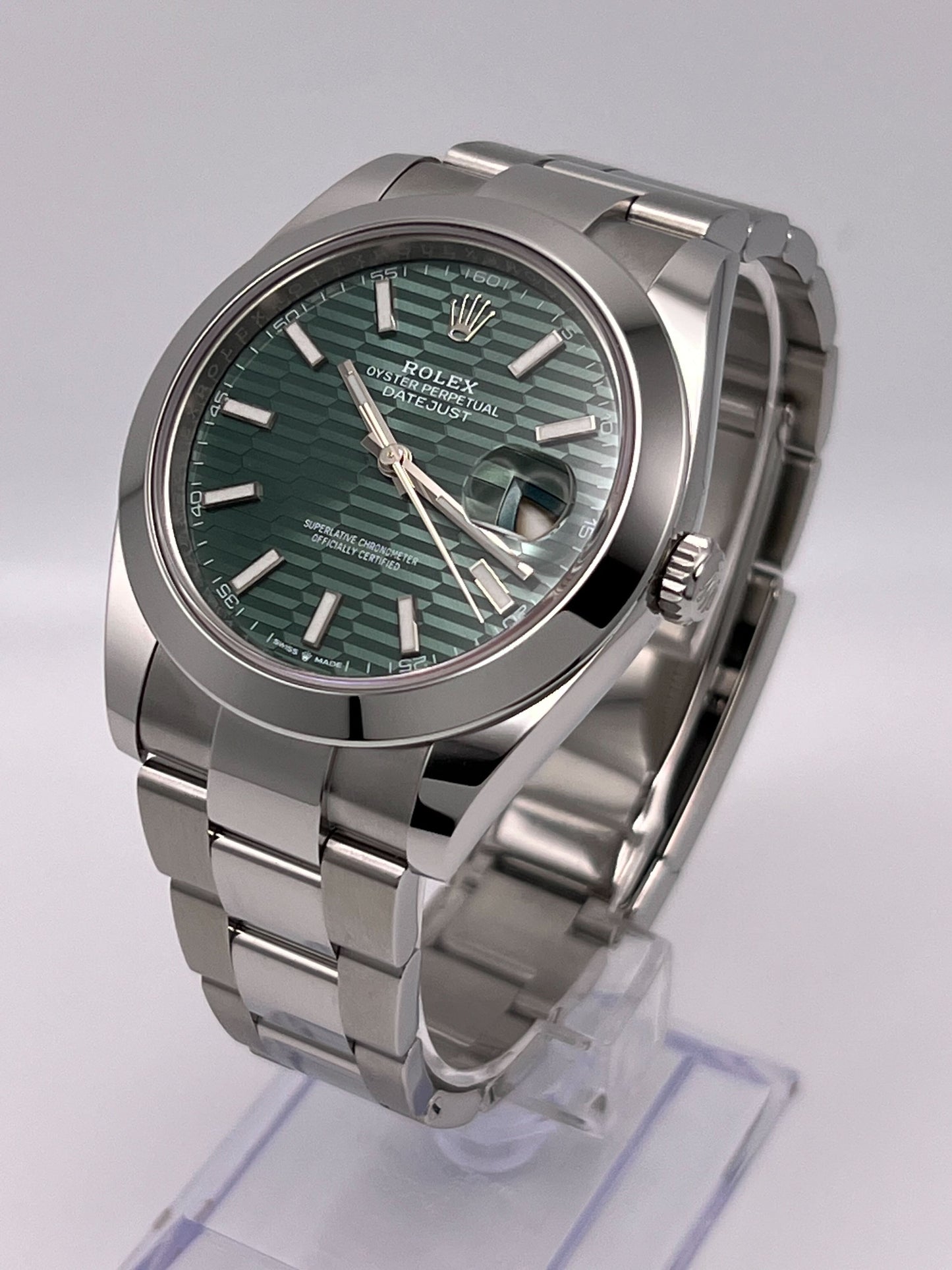 2025 Watch Datejust 126300 Stainless Steel Green Fluted-Motif Dial Oyster (2023)