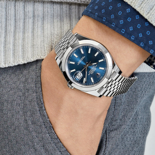 2025 Watch Datejust 126300 Stainless Steel Blue Dial Jubilee