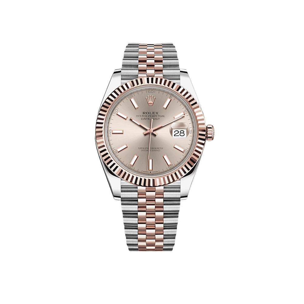 2025 Watch Datejust 126331 Stainless Steel Rose Gold Sundust Dial Jubilee