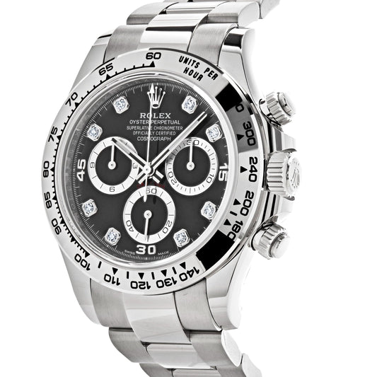 2025 Watch Daytona 116509 White Gold Black Diamond Dial (2022)