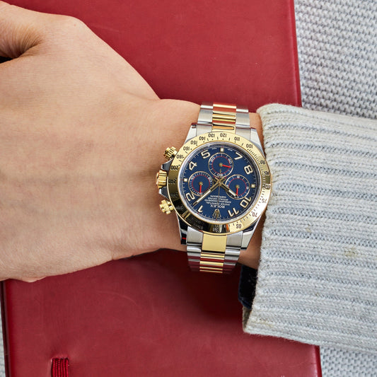 2025 Watch Daytona 116523 Stainless Steel and Yellow Gold Blue Dial