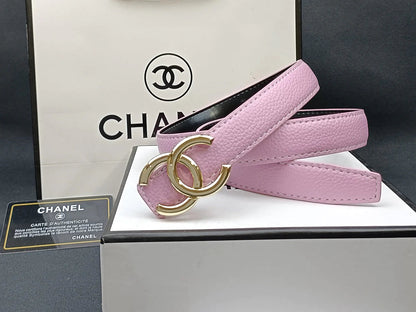 2025 8 Colors  double C multi-color lychee leather belt