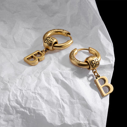 2025 Hollow letter tide earrings