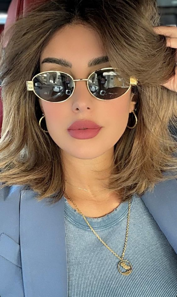 2025 Oval-frametone METAL SUNGLASSES