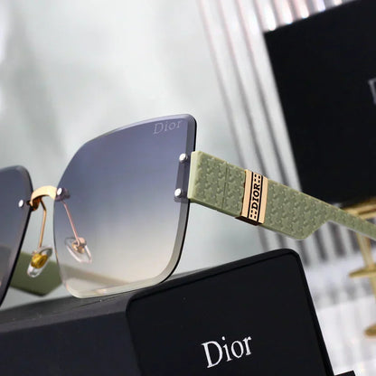 2025 Sunglasses  Frameless trimmed large frame sunglasses