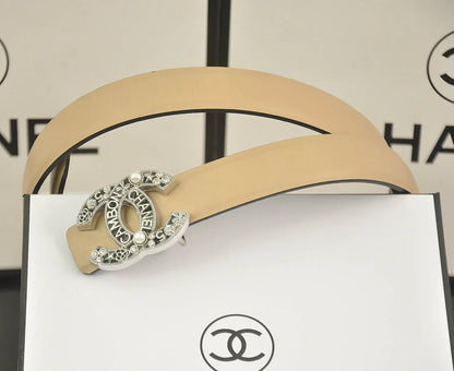 2025 6 color  rhinestone pearl letter belt