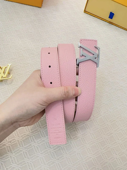 2025 Soft pebbled calfskin belt width 3.0cm