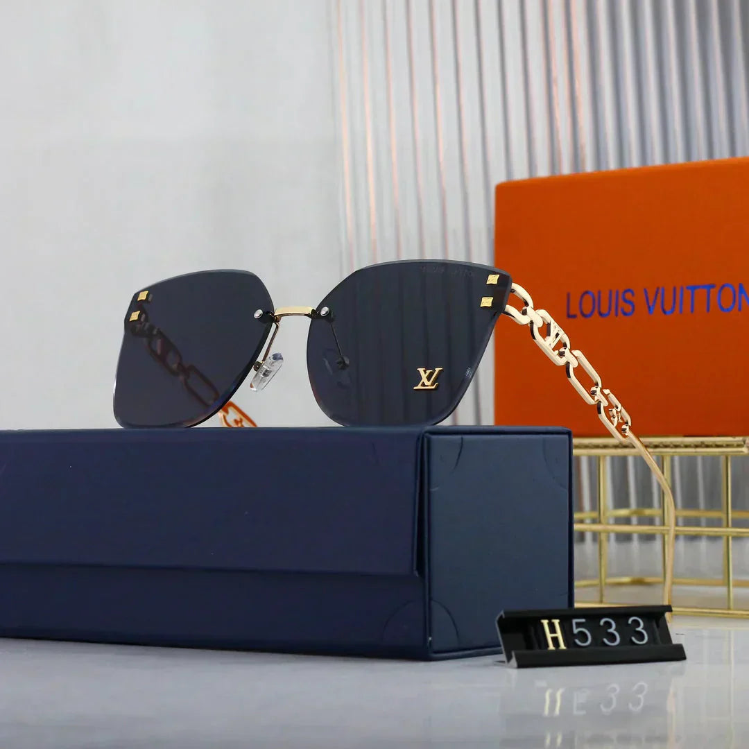 2025 Square frameless retro sunglasses