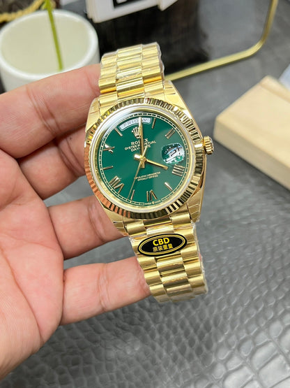 CBD watch Datejust Sunday type / 40mm gambling table green dogtooth bezel / Seagull 3255 fully automatic mechanical movement / super weight 216 grams