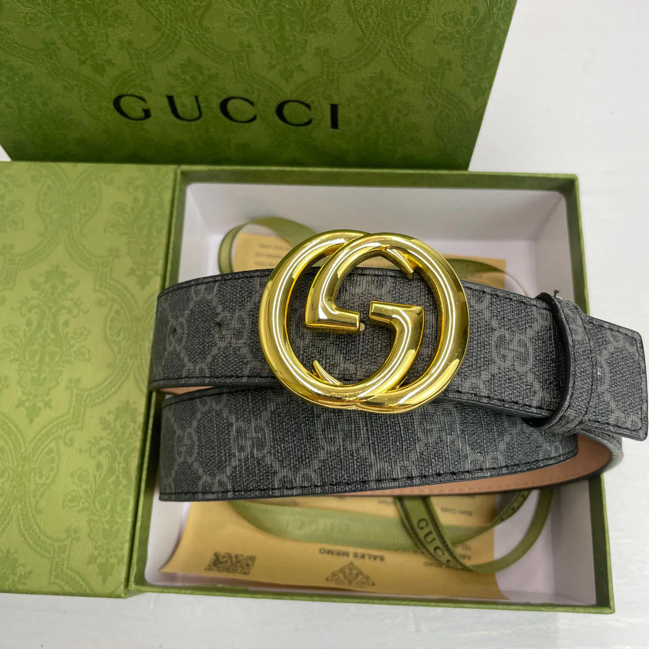 2025  4 Colors Classic double G pattern printed belt