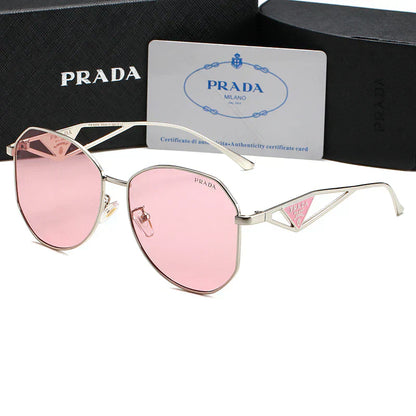 2025 Unisex Triangle Logo Metal Sunglasses
