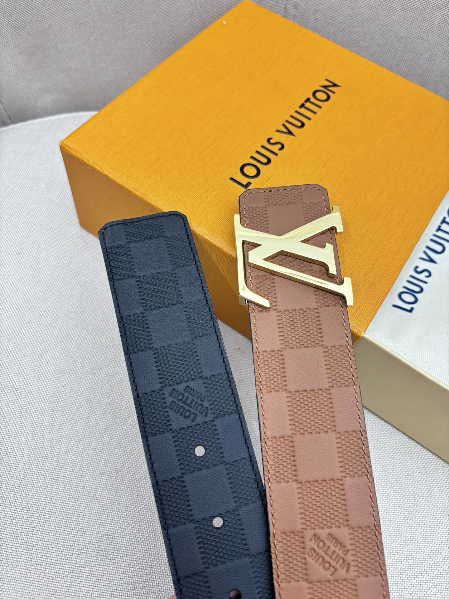 2025 belt Double-sided cowhide leather for men Belt width 4.0 CM