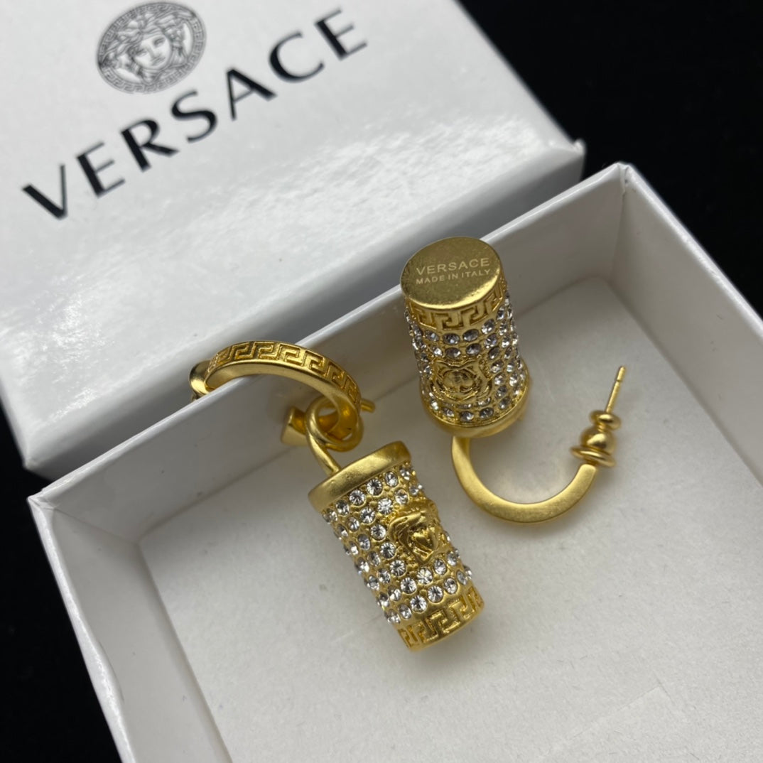 2025 Medusa Cylinder Drop Earrings