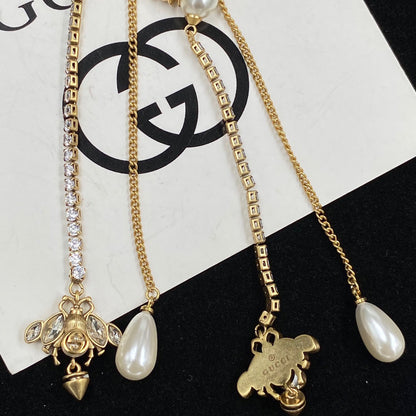 2025 Fashion Bee Pearl Chain Earrings