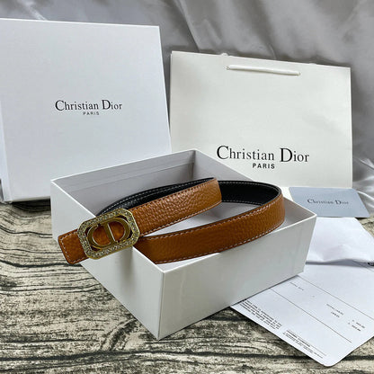 2025 6 Colors  rhinestone lychee pattern double-sided belt