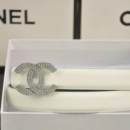 2025 6 color double C pearl rhinestone belt