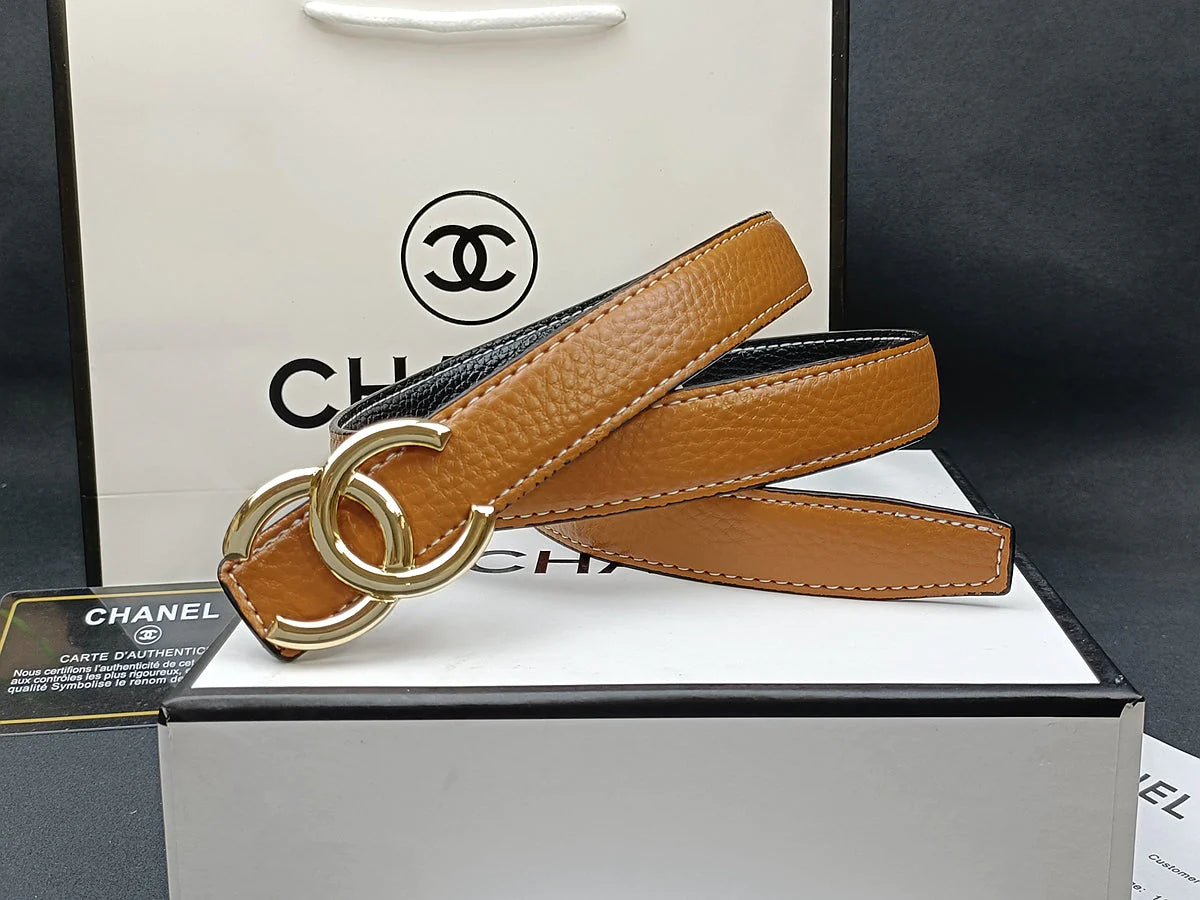 2025 8 Colors  double C multi-color lychee leather belt