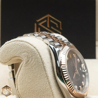 Women And Man Datejust 41 126331 Everose Chocolate Diamond Dial Jubilee Bracelet 2023 Watch