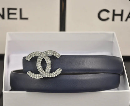 2025 6 color  double C pearl rhinestone belt