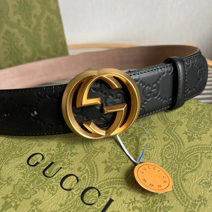2025 belt Calfskin embossed belt width 38mm