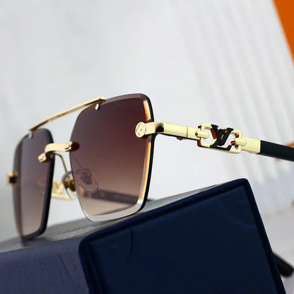 2025 Metal polygonal large frame sunglasses