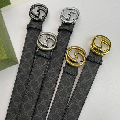 2025  4 Colors Classic double G pattern printed belt