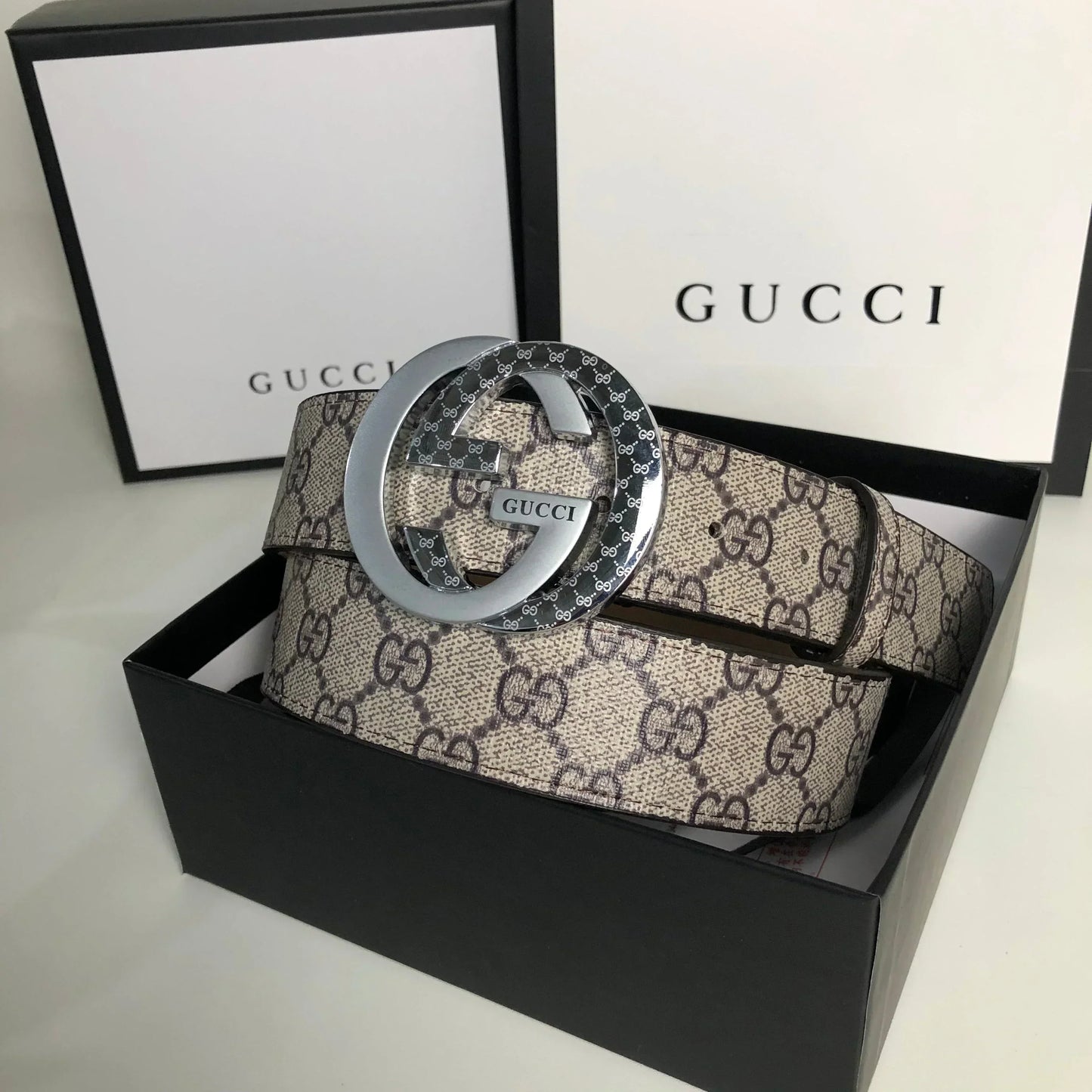 2025 3 Colors printed letter leather belt