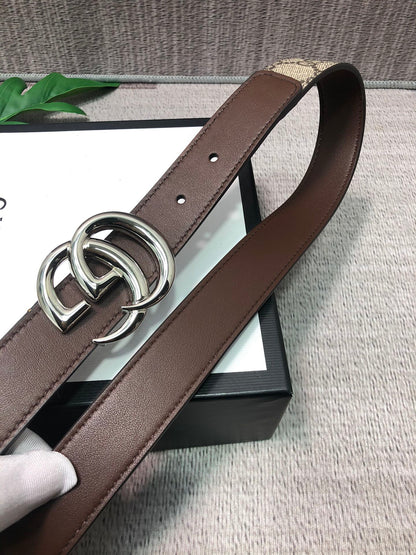 2025 Imported top-grain cowhide belt with tail surface, lined with top-grain calfskin bottom, width 3.0cm