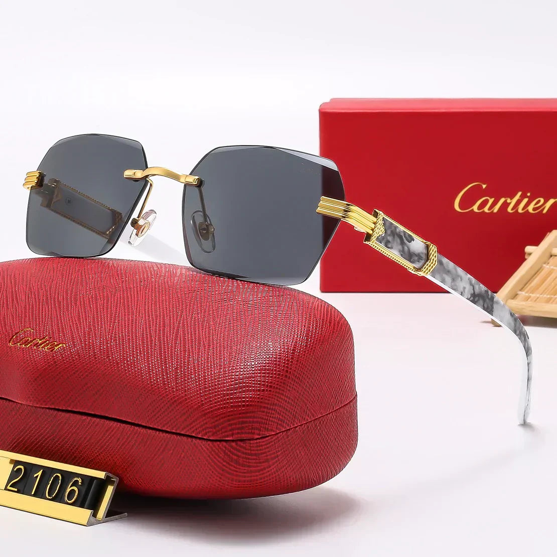 2025 stylish frameless sunglasses 2106