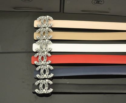 2025 6 color  rhinestone pearl letter belt