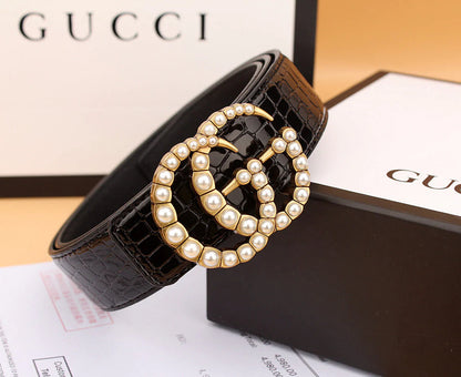 2025 2 styles of  double  pearl belt