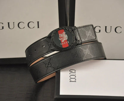 2025 2 Colors printed letter leather belt