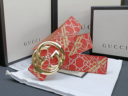 2025 3 Colors  double G stripe calico belt Gender: general