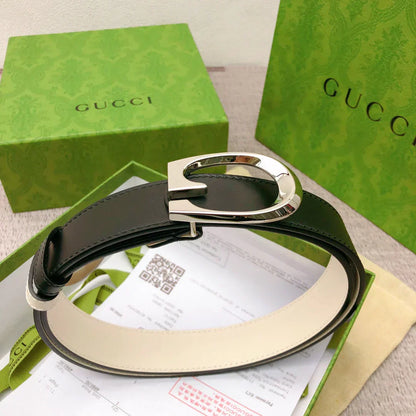 2025 Double-sided top grain cowhide plain belt, width 3.0