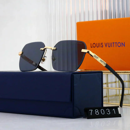 2025 Polygonal rimless cut-edge sunglasses