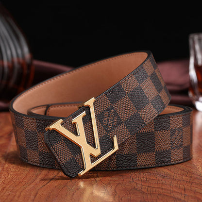 2025 3 Colors   printed letter leather belt