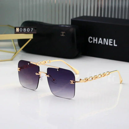 2025 Fashionable watermark metal frame sunglasses H0807