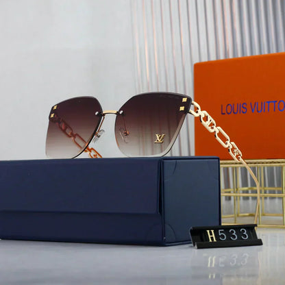 2025 Square frameless retro sunglasses