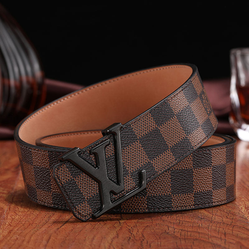 2025 3 Colors   printed letter leather belt