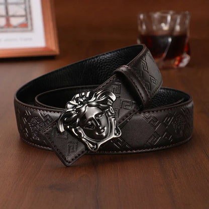 2025 Medusa 3 Colors printed letter leather belt