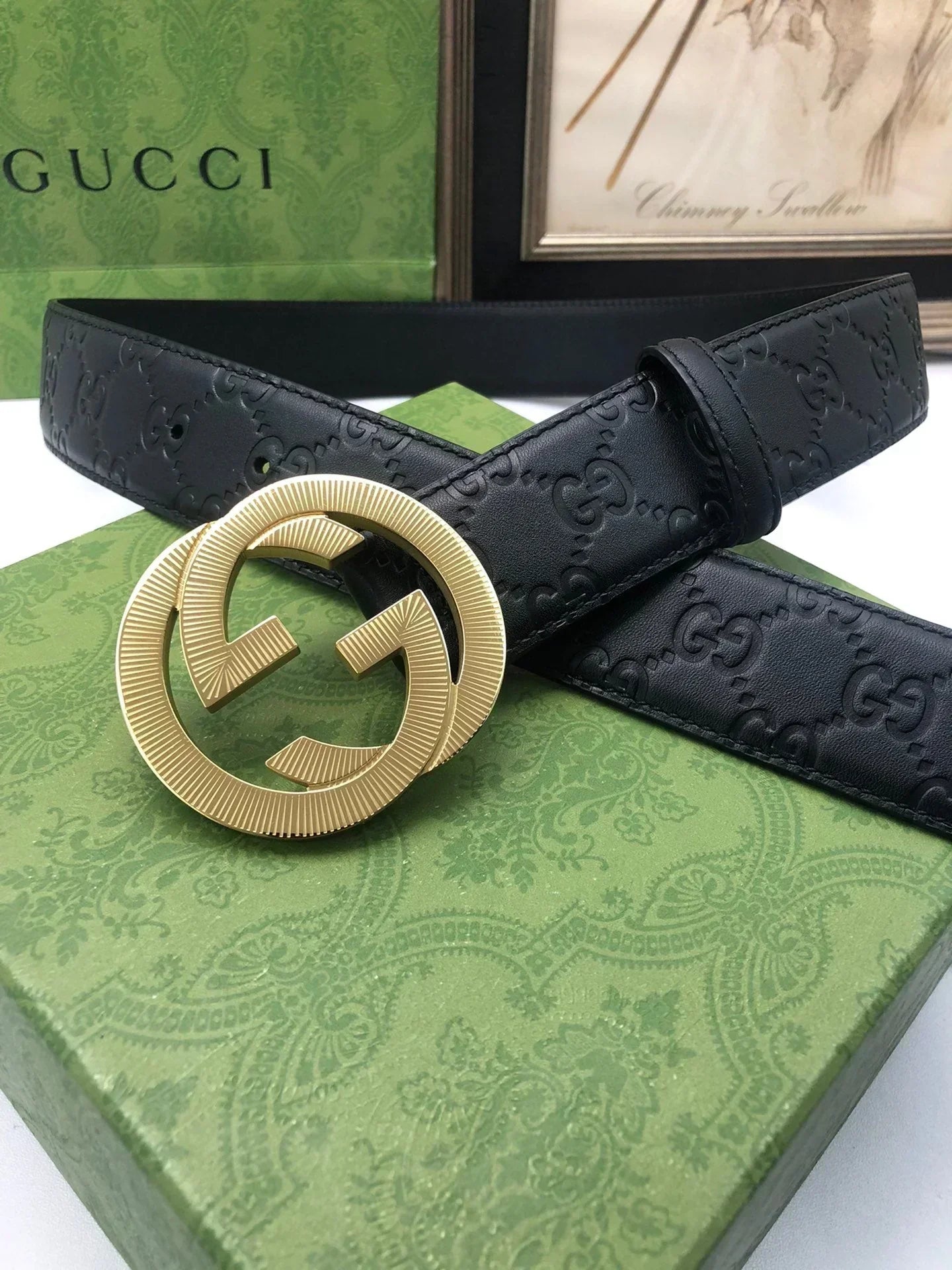 2025 First layer calfskin heat pressed Belt width 3.8cm