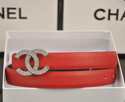 2025 6 color  double C pearl rhinestone belt