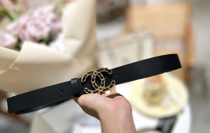 2025 Fashion Double C Letter Ladies Leather Belt