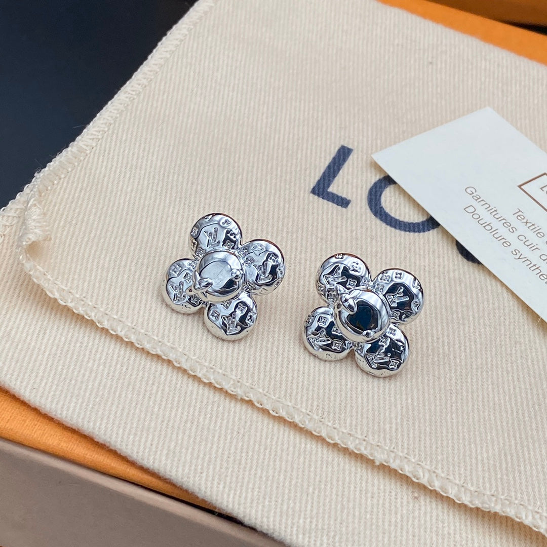 2025 Sunflower Monogram Embossed Earrings